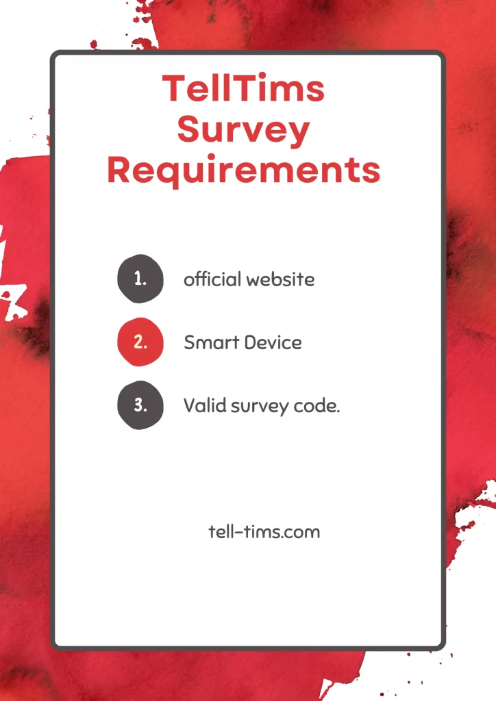 TellTims Survey Requirements